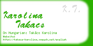 karolina takacs business card